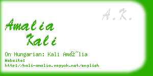 amalia kali business card